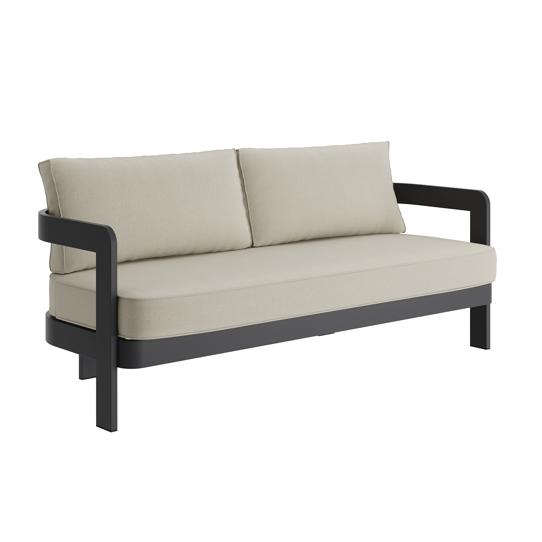 N3 Kohl Three Seater Sofa Sand Canvas