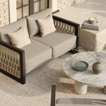 N2 Two Seater Sofa Dark Teak - Image 3